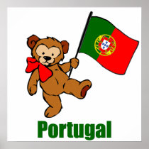 Portugal Teddy Bear Poster