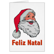 Portuguese Santa Christmas Card
