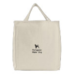 Portuguese Water Dog Embroidery Tote Bag embroidered bags