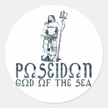 Poseidon Round Sticker