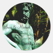 Poseidon Wedding Thank You Label Sticker
