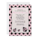 Posh Mod Ladybug 5x7 Pink Baby Shower Invitation
