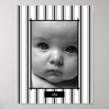 Posh Stripes Personalised Photo Mat - Vertical - Poster