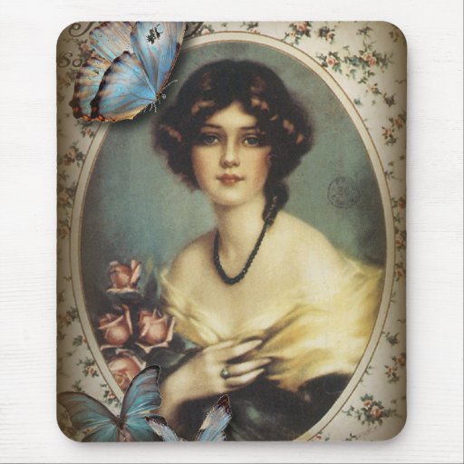 Posh Vintage posh vintage butterfly fashion mouse pad zazzle Posh Vintage posh vintage butterfly fashion mouse pad zazzle