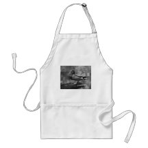 Posing Duck In B&W Apron