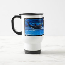 Posing Orca Plastic Travel Mug