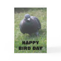 Posing Pigeon Custom Birthday Card