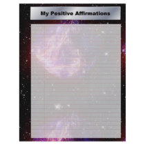 Positive Affirmations Filler Paper Personalized Flyer