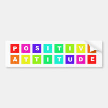 positive attitude bumper stickers