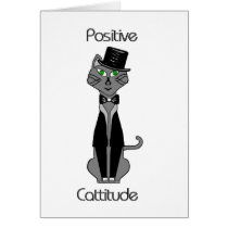 Positive Cattitude Greeting Cards