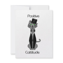 Positive Cattitude Personalized Invites