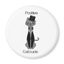 Positive Cattitude Refrigerator Magnets
