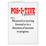 Positive Definition Greeting Card
