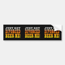 Positive Divorce Gift Ideas : Divorced Beer Me Bumper Stickers