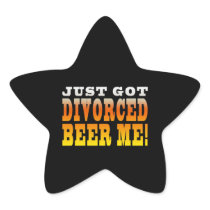 Positive Divorce Gift Ideas : Divorced Beer Me Stickers