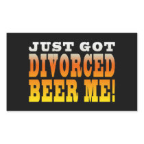 Positive Divorce Gift Ideas : Divorced Beer Me Sticker