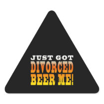 Positive Divorce Gift Ideas : Divorced Beer Me Sticker