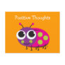 Positive Thoughts Cute Ladybug Card