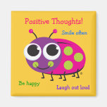 Positive Thoughts - Cute Ladybug Magnet