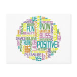 Positive Words postcards