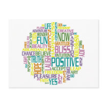 Positive Words Postcard