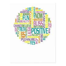 Positive Words Postcard