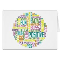 Positive Words Postcard Folded