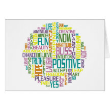 Positive Words Postcard Folded