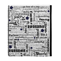 Positive words typography iPad folio covers
