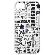 Positive words typography iPhone 5 case