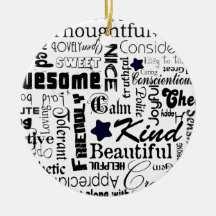 Positive words typography ornament