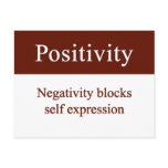 Positivity allows self expression postcards