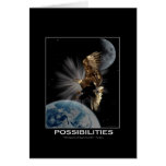 "POSSIBILITIES" Bald Eagle Motivational Gifts Greeting Card