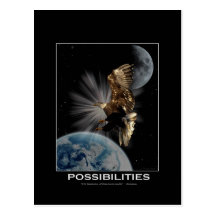 "POSSIBILITIES" Bald Eagle Motivational Gifts Post Cards