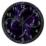 Possibilities - Cosmic Amethyst Abstract WallClock