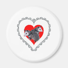 Possum Love Refrigerator Magnet