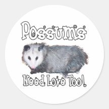 Possums Need Love Too Stickers