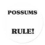 POSSUMS Rule! Round Stickers