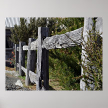 Post and Rail Fence Poster