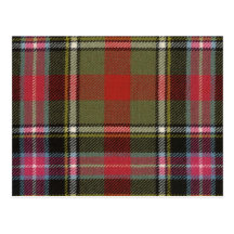Post Card Bruce of Kinnaird Ancient Tartan Print