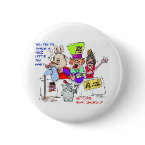 Post dern Wonderland Pinback Button