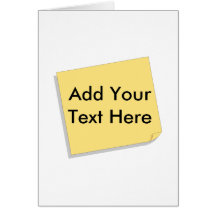 Post It Note Add Your Own Text Card