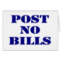 Post No Bills cards
