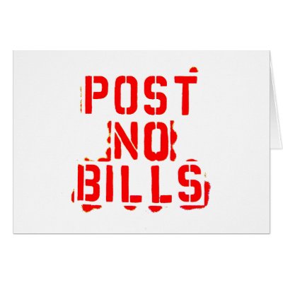 post no bills greeting cards by minjean