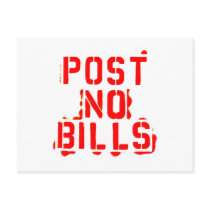 post no bills post card