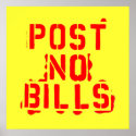 Post no bills poster posters