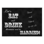Post Wedding Reception Invitation -- Chalkboard