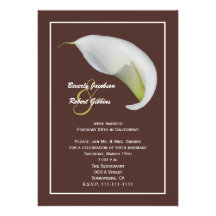 Post Wedding Reception Invitations Chocolate Brown