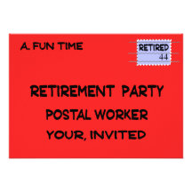 POSTAL WORKER RETIREMENT INVITATIONS