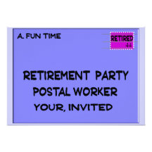 POSTAL WORKER RETIREMENT INVITATIONS